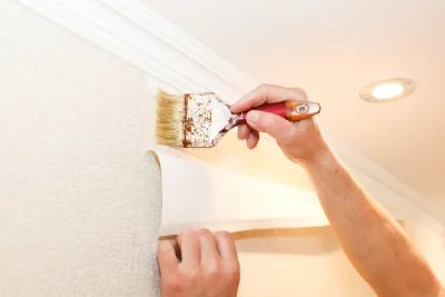 Pose de papier peint à Mencas — revêtements muraux et toiles de verre